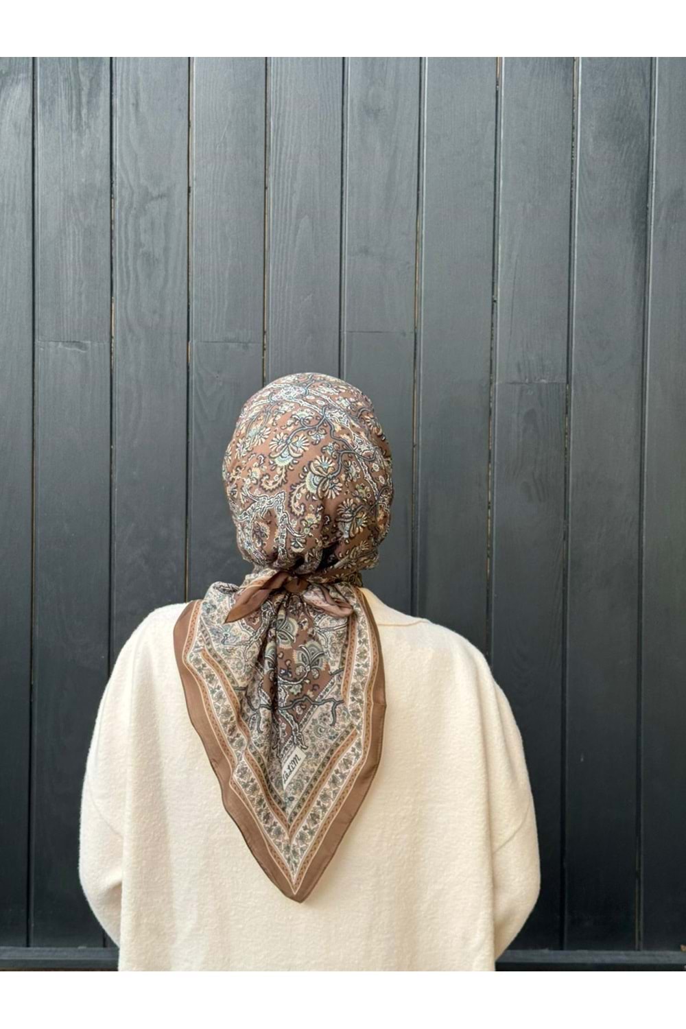 ETNİK EŞARP - ZEYTİN YEŞİLİ - STD