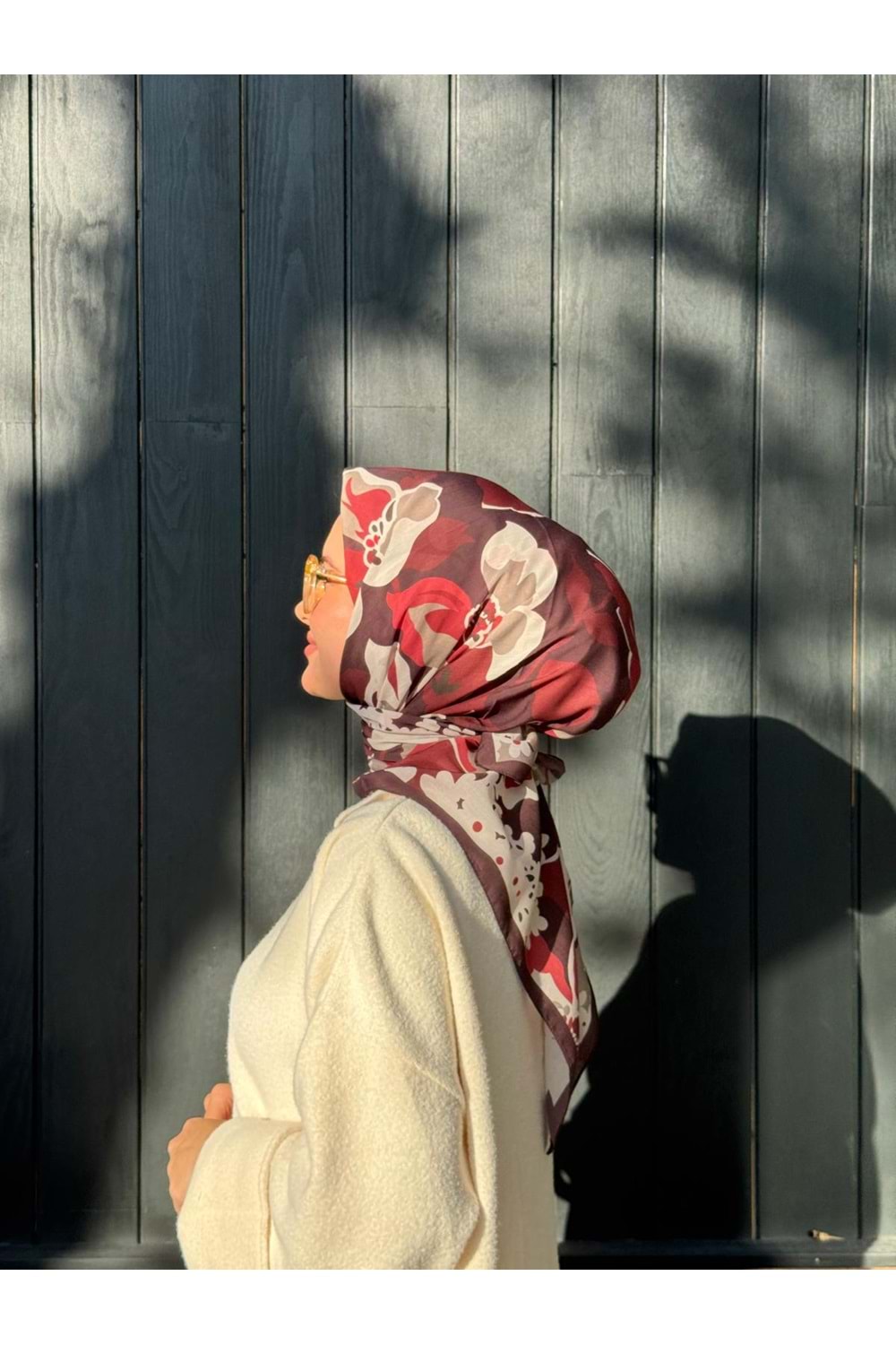 ÇİÇEK EŞARP - MÜRDÜM - STD