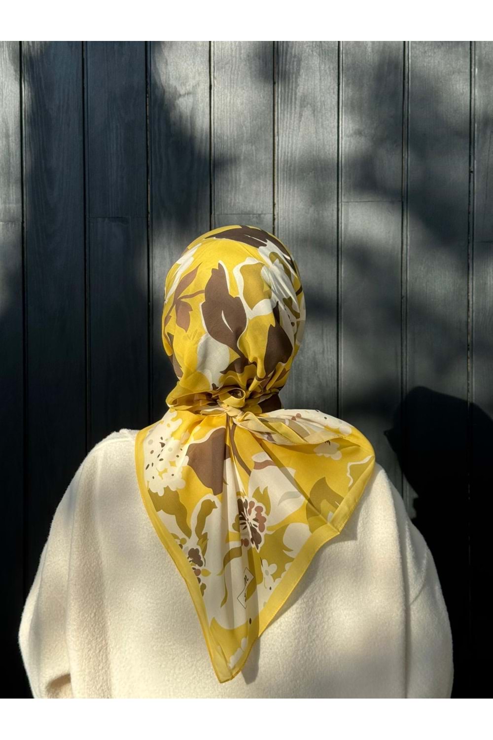 ÇİÇEK EŞARP - SARI - STD