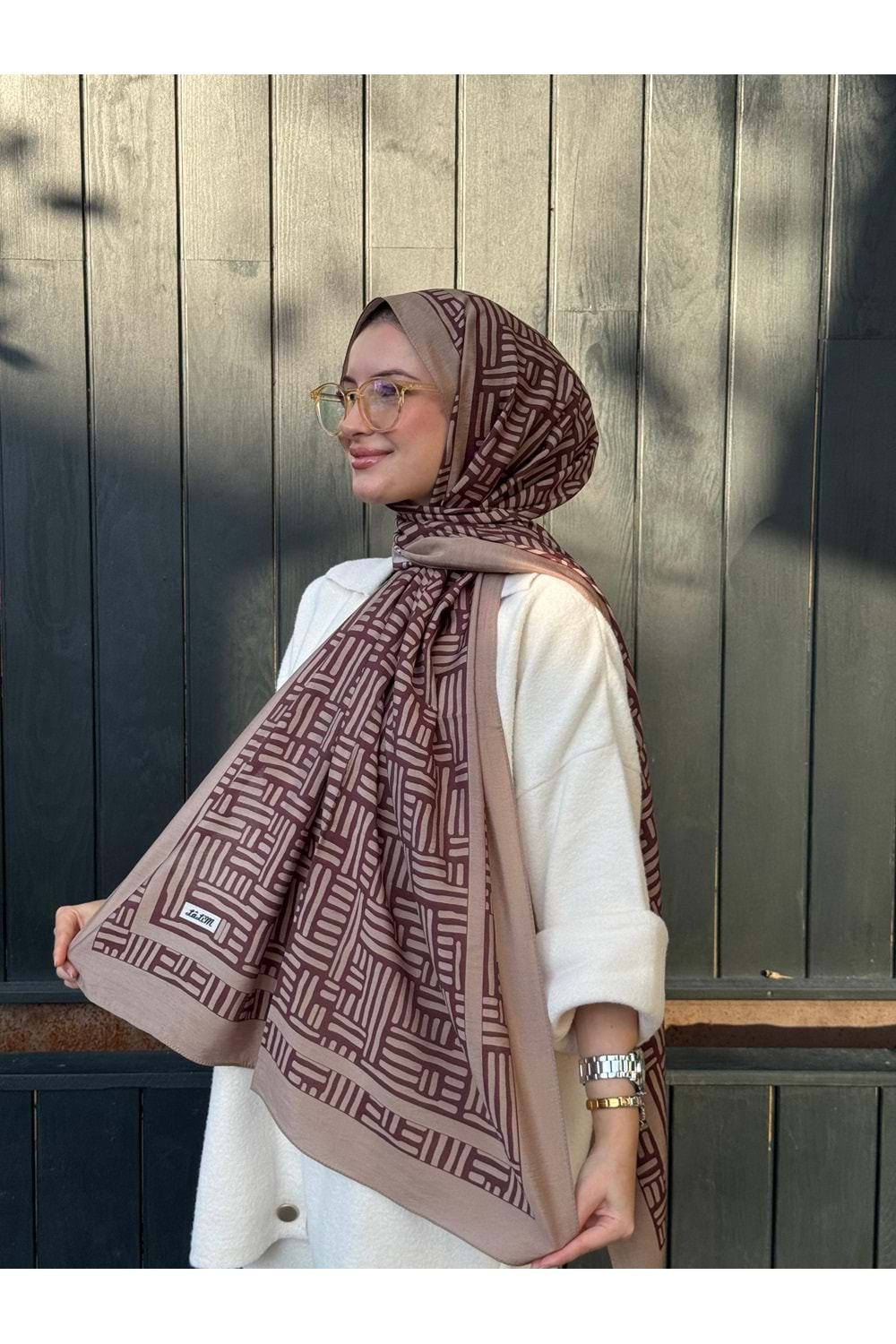 ÇİZGİ ŞAL - SÜTLÜ KAHVE - STD