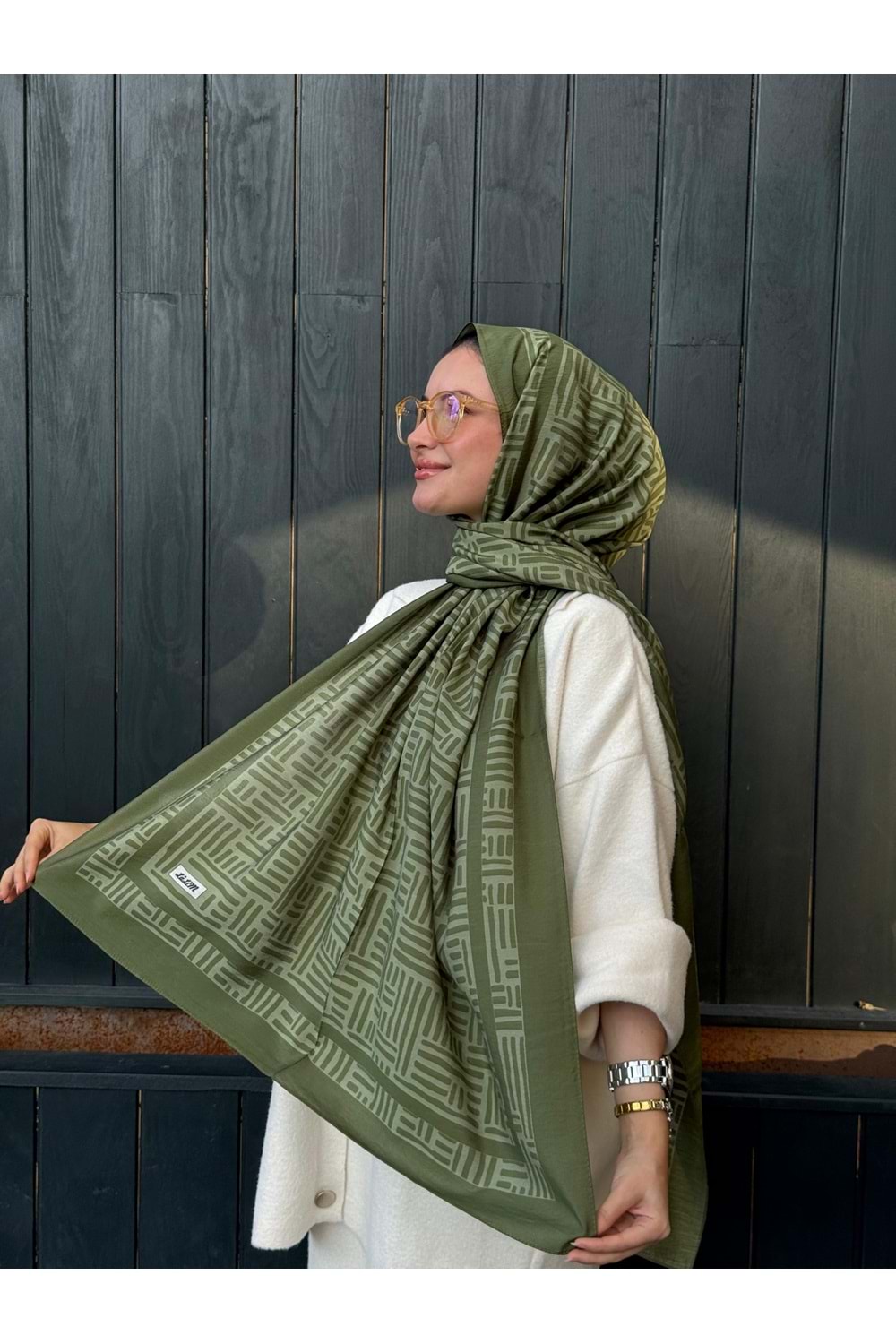 ÇİZGİ ŞAL - YEŞİL - STD