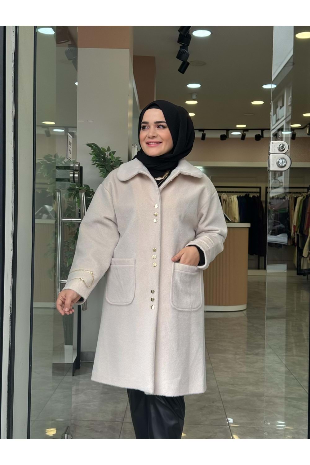 ZİNCİR KABAN - KREM - 1