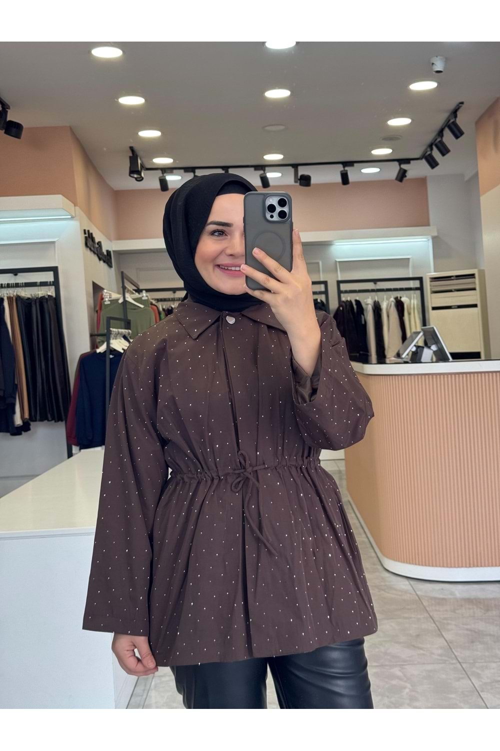 PUL BEL BAĞLAMA CEKET - ACI KAHVE - 1