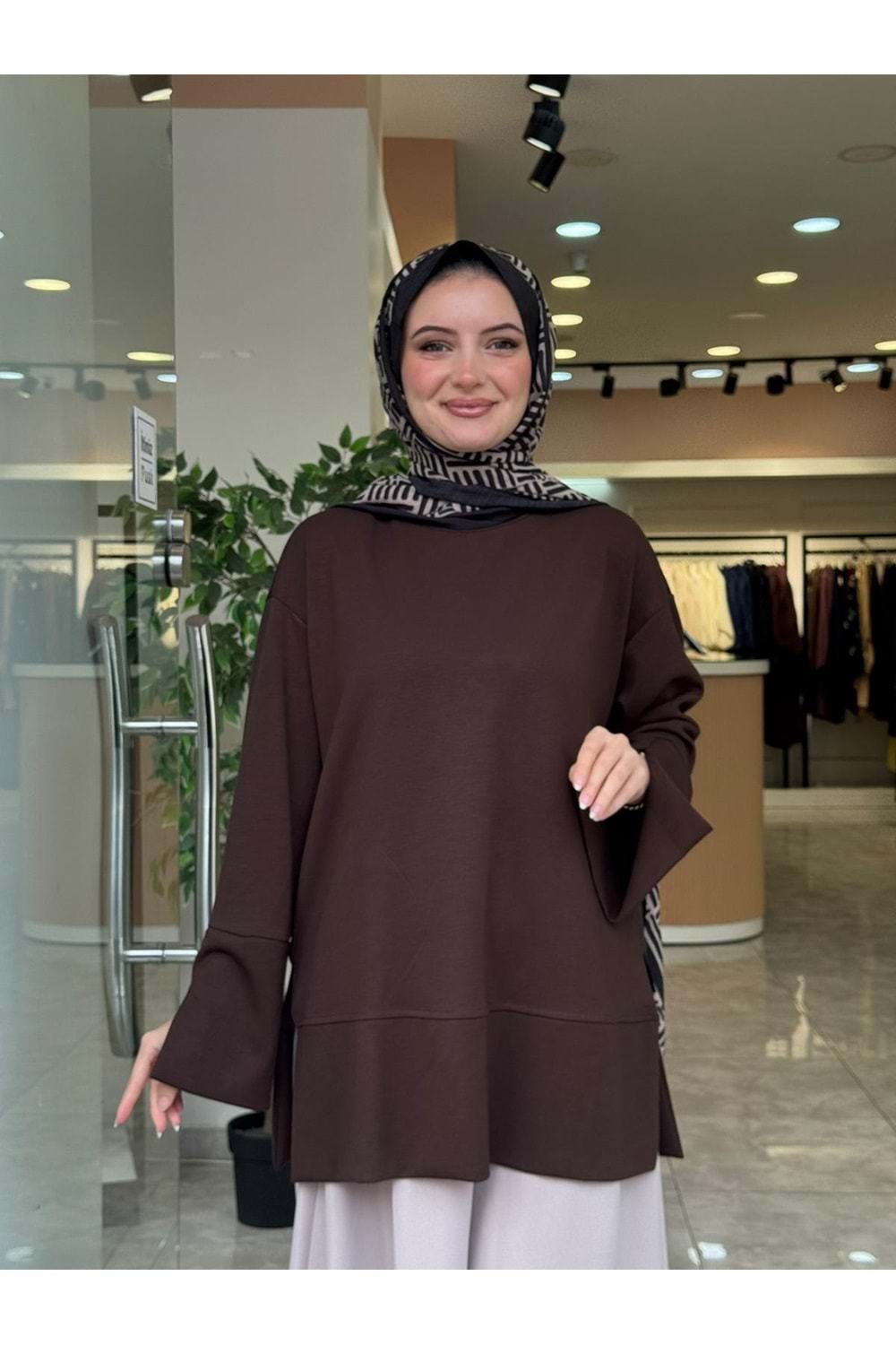 YIRTMAÇ SWEAT - KAHVERENGİ - S-M