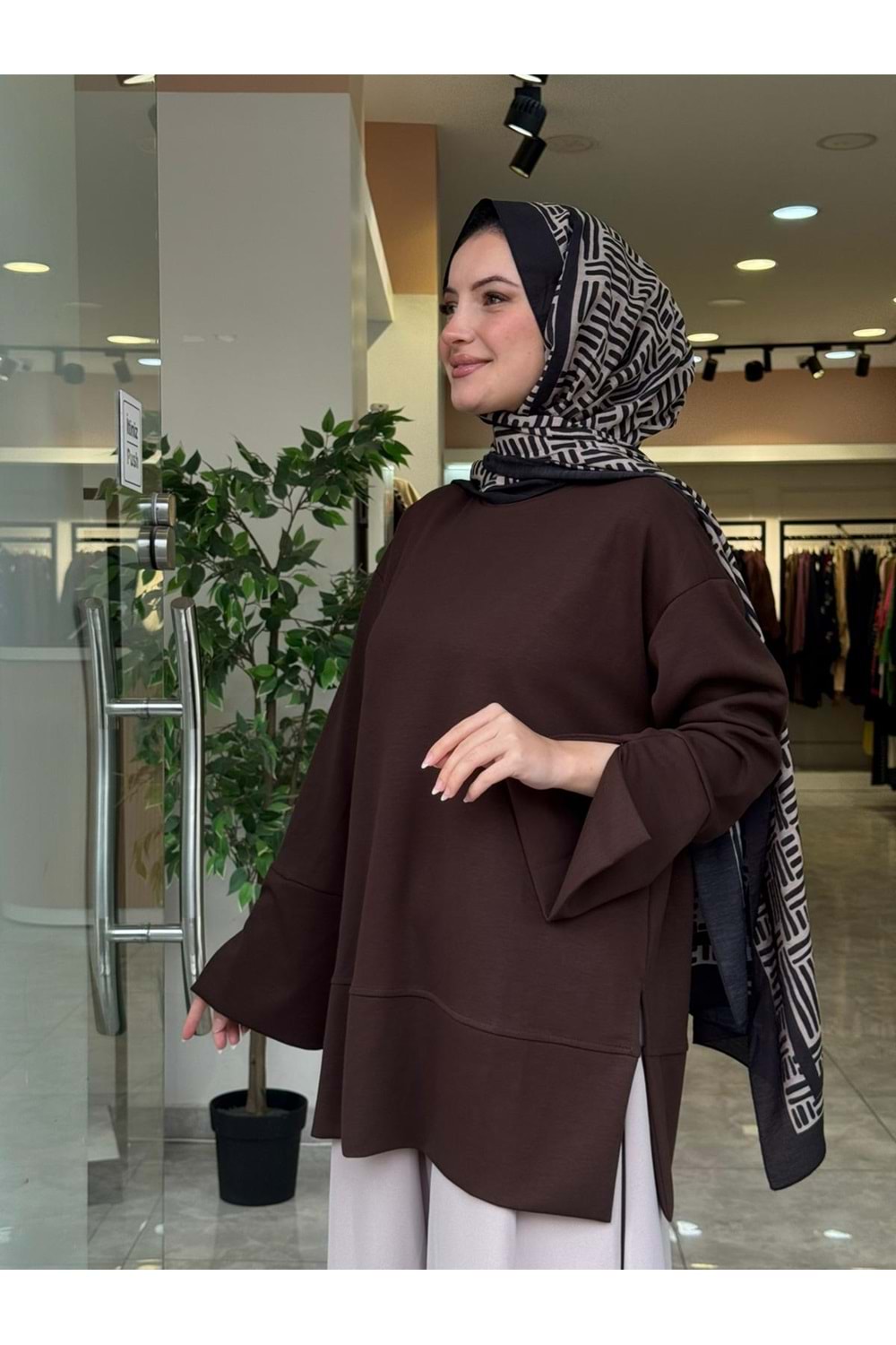 YIRTMAÇ SWEAT - KAHVERENGİ - L-XL