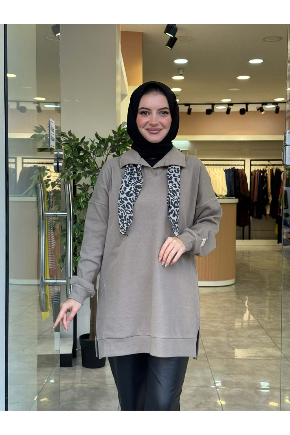 FULAR SWEAT - VİZON - STD