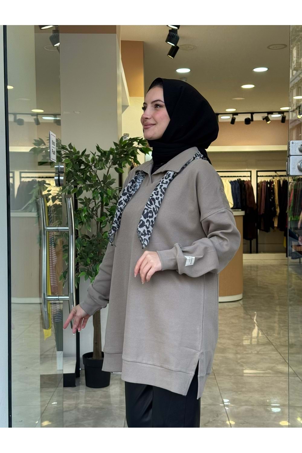 FULAR SWEAT - VİZON - STD