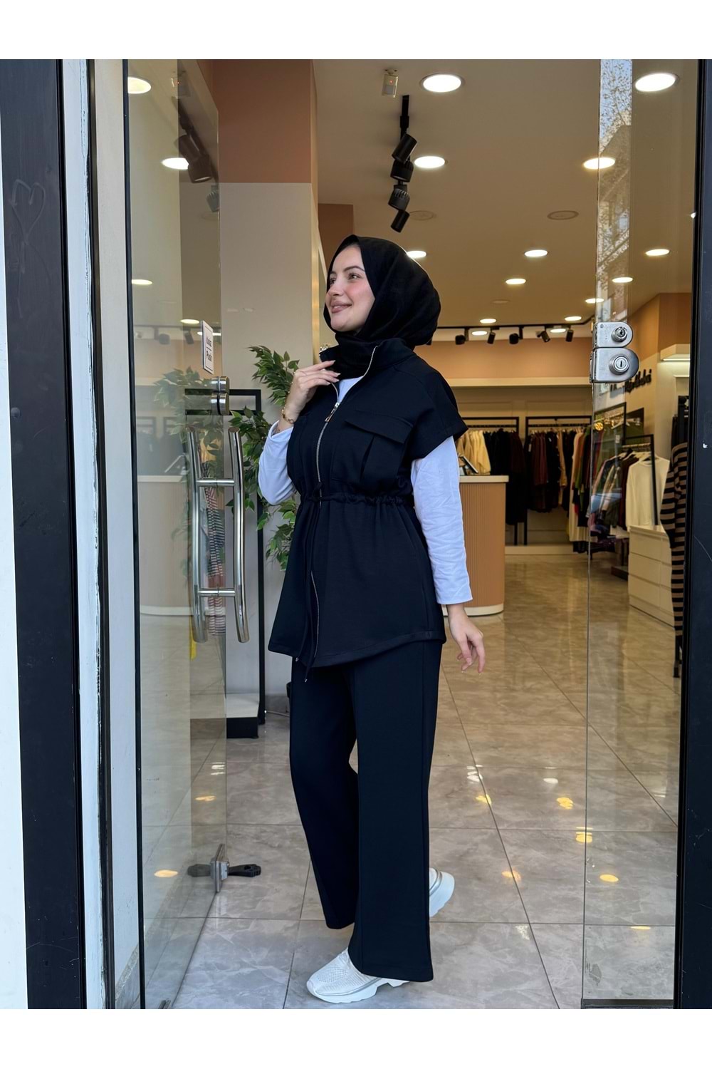 YELEKLİ TAKIM - SİYAH - S-M