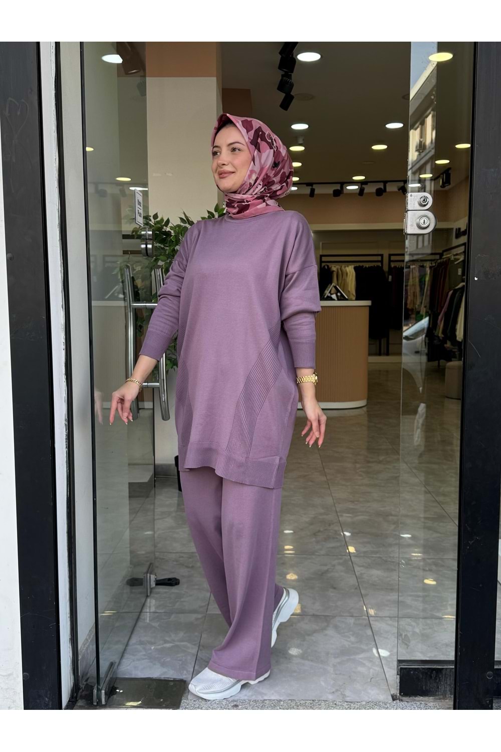 TRİKO DÜZ TAKIM - GÜL KURUSU - STD