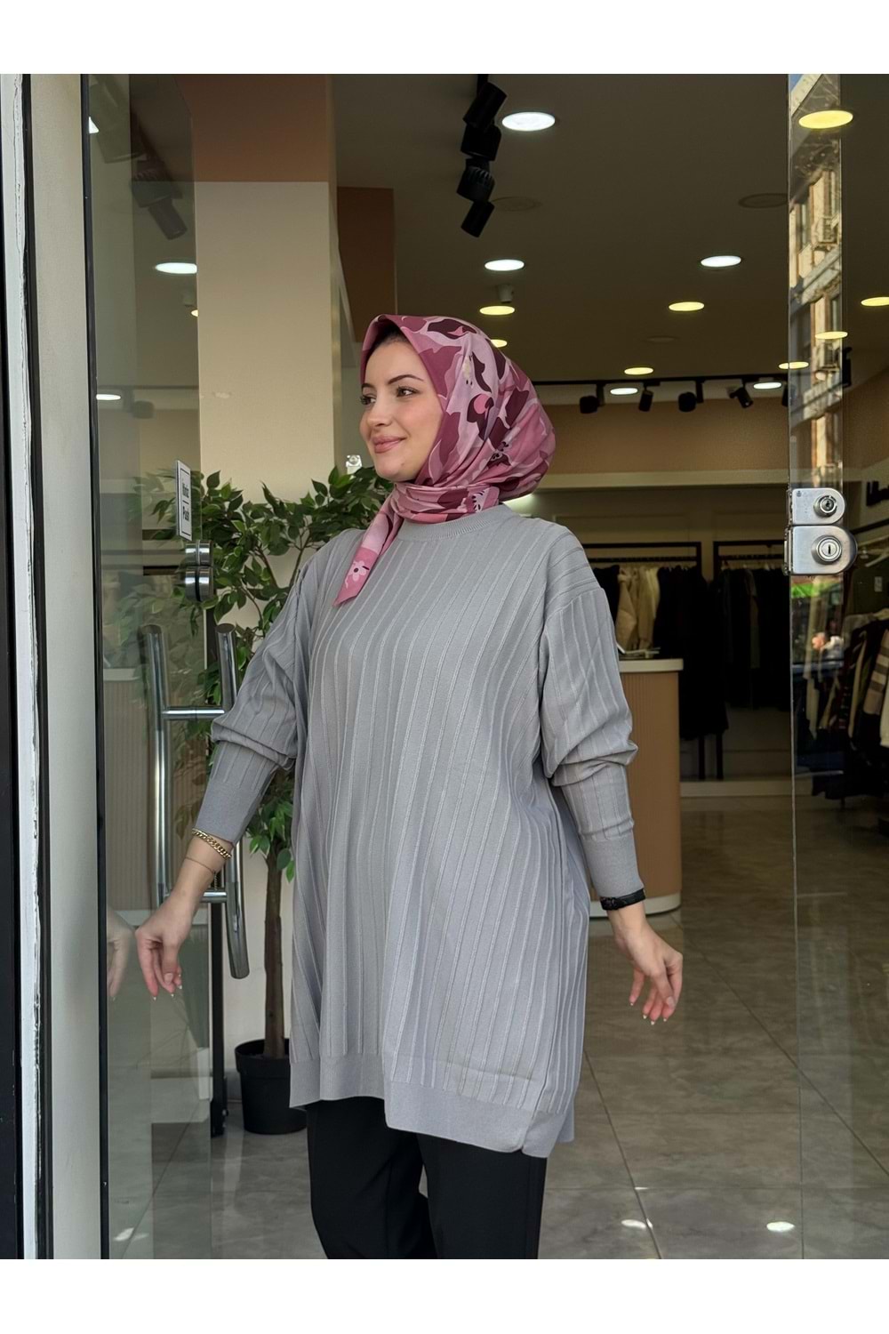 ELA TUNİK - GRİ - STD