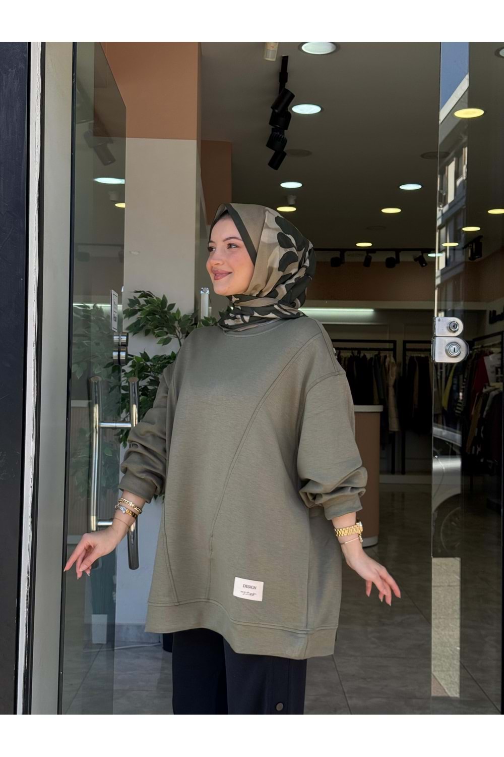 ÜÇGEN SWEAT - YEŞİL - S-M