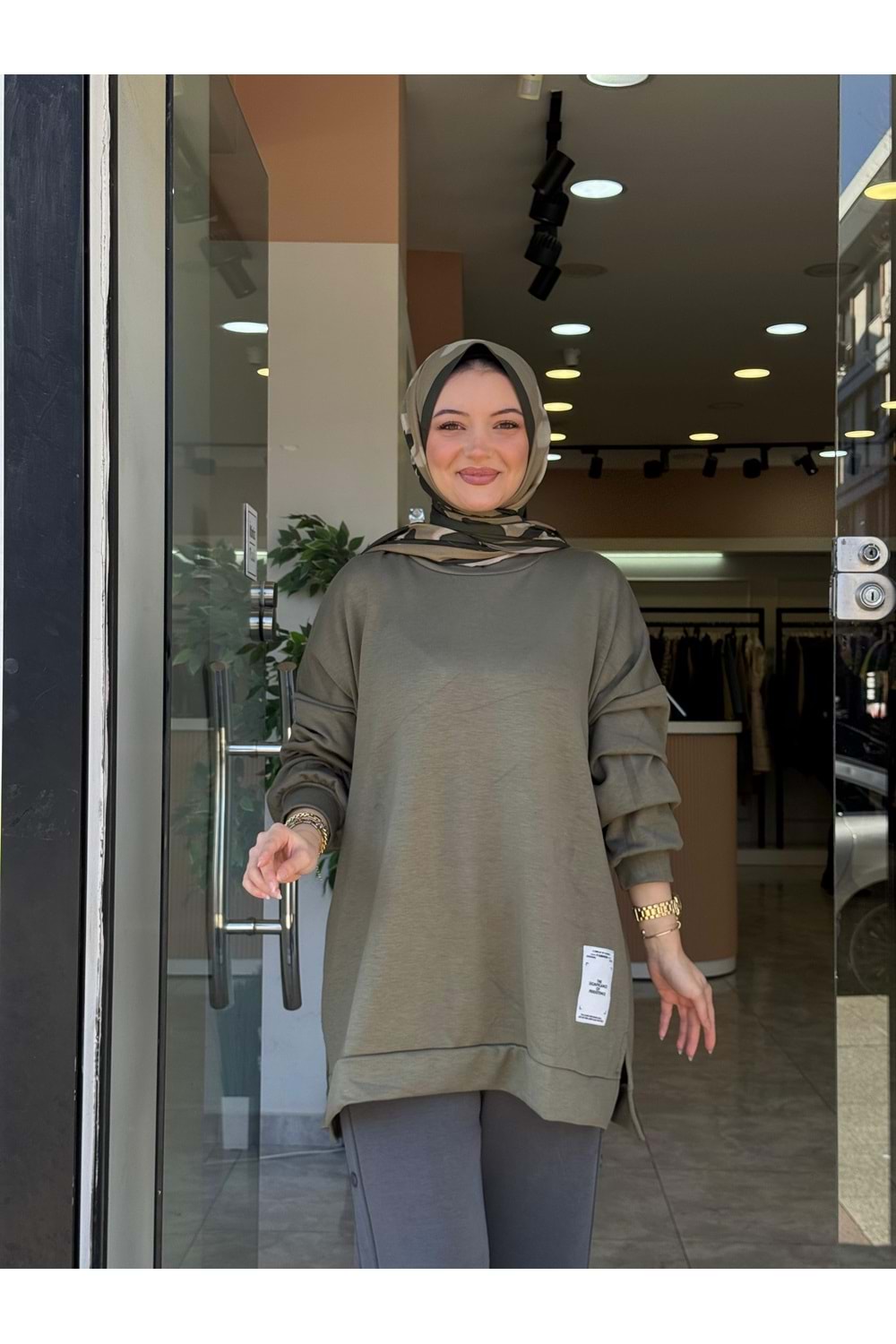 DÜZ SWEAT - YEŞİL - L-XL