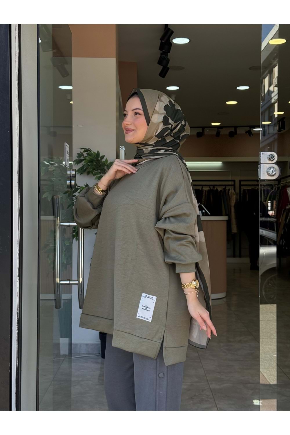 DÜZ SWEAT - YEŞİL - L-XL