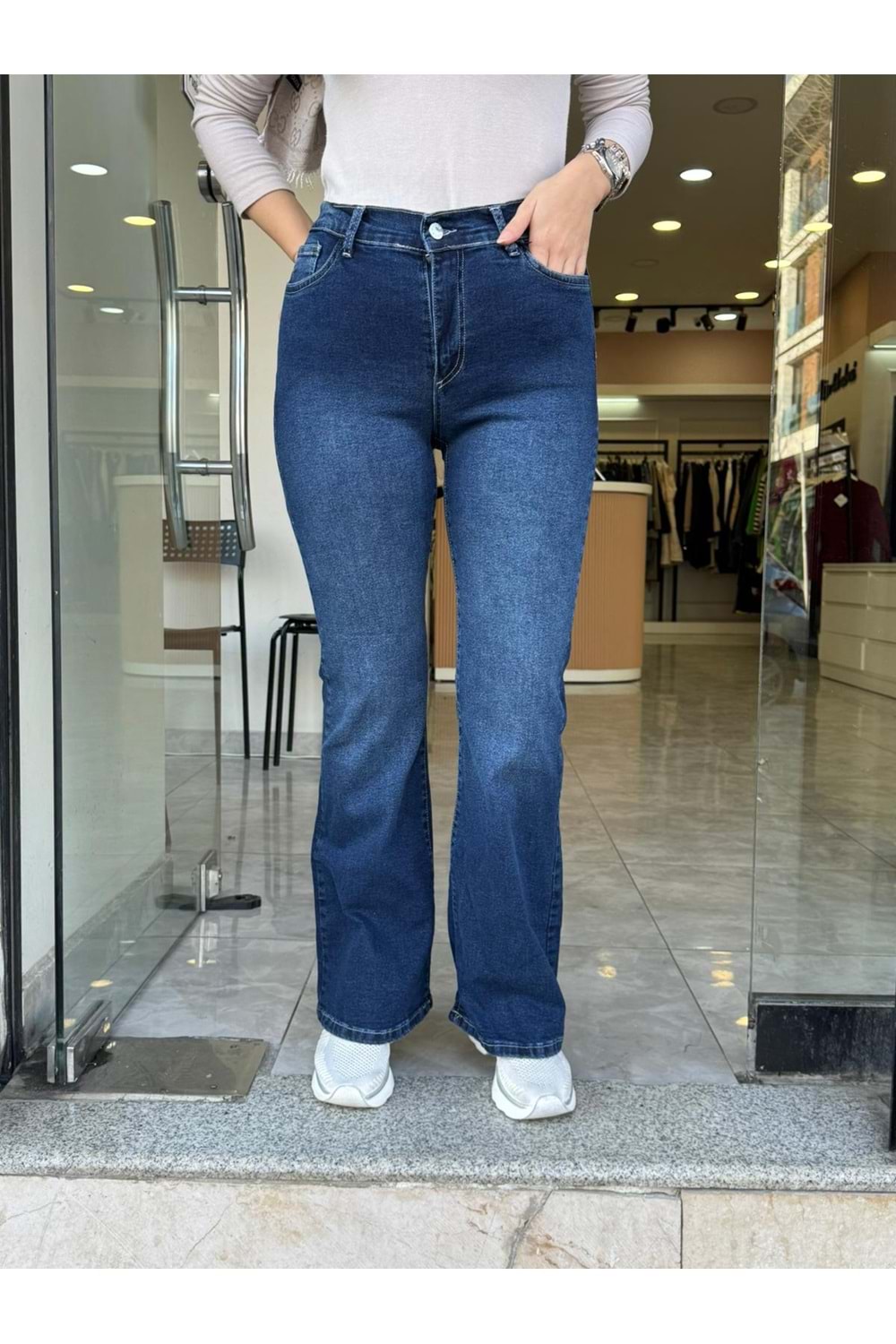 İSPANYOL MODEL KOT PANTOLON - LACİVERT - 5