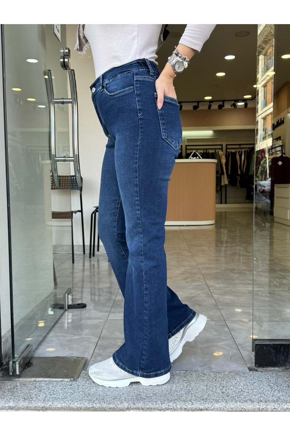 İSPANYOL MODEL KOT PANTOLON - LACİVERT - 5