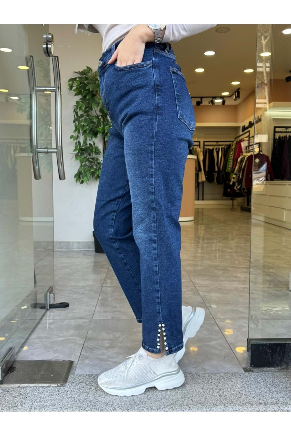 PAÇA TAŞ DETAY KOT - LACİVERT - 5