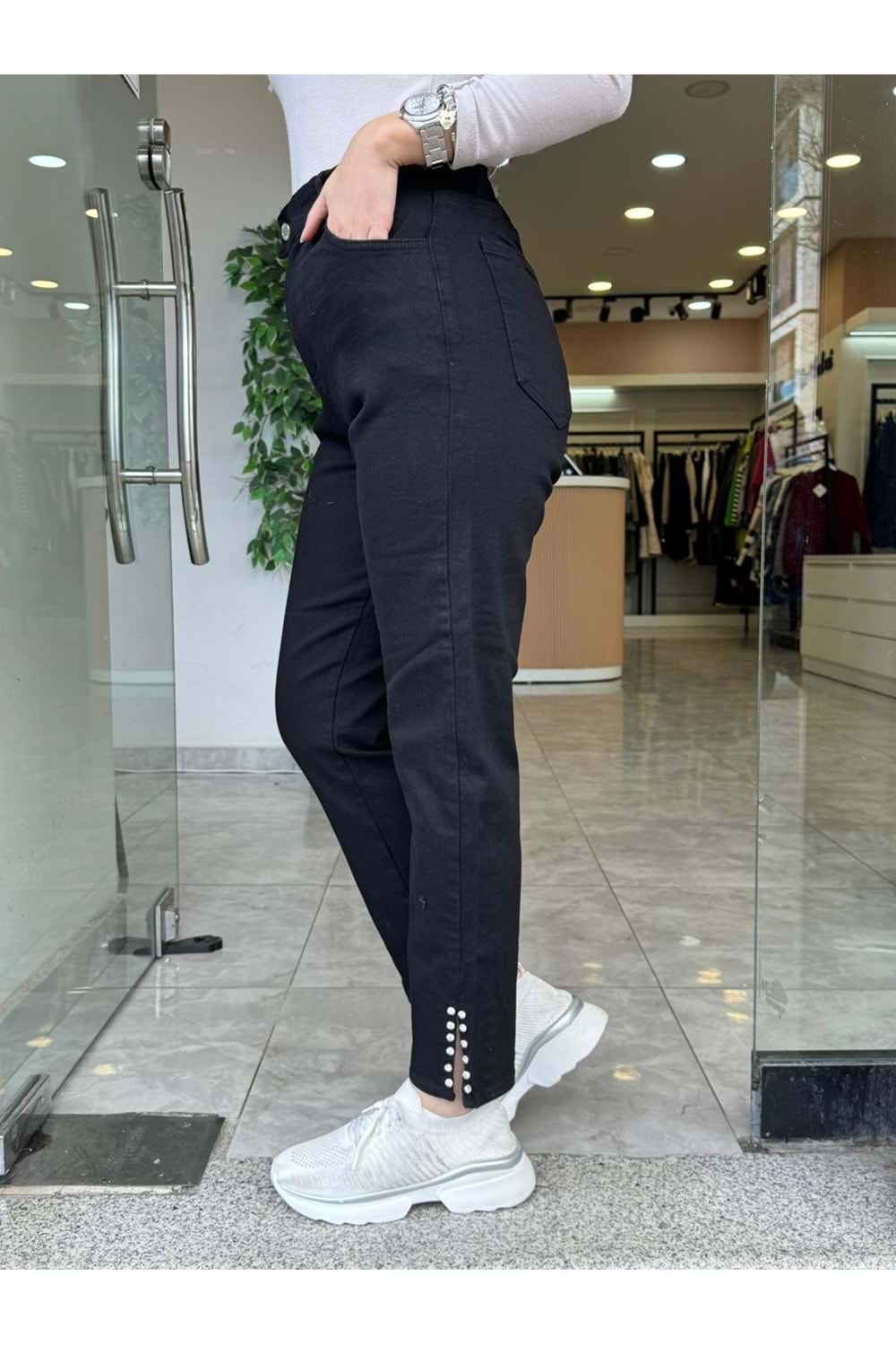 PAÇA TAŞ DETAY KOT - SİYAH - 5