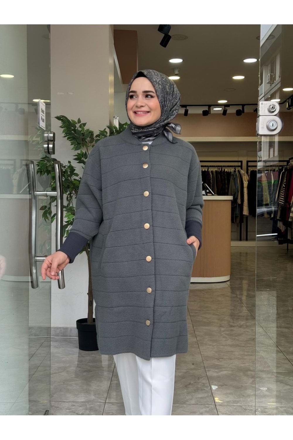 HİFA ANGORA HIRKA - GRİ - STD