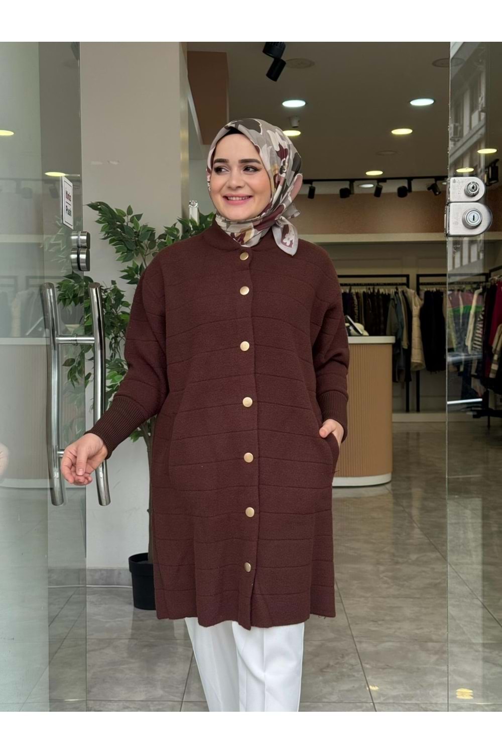 HİFA ANGORA HIRKA - KAHVERENGİ - STD