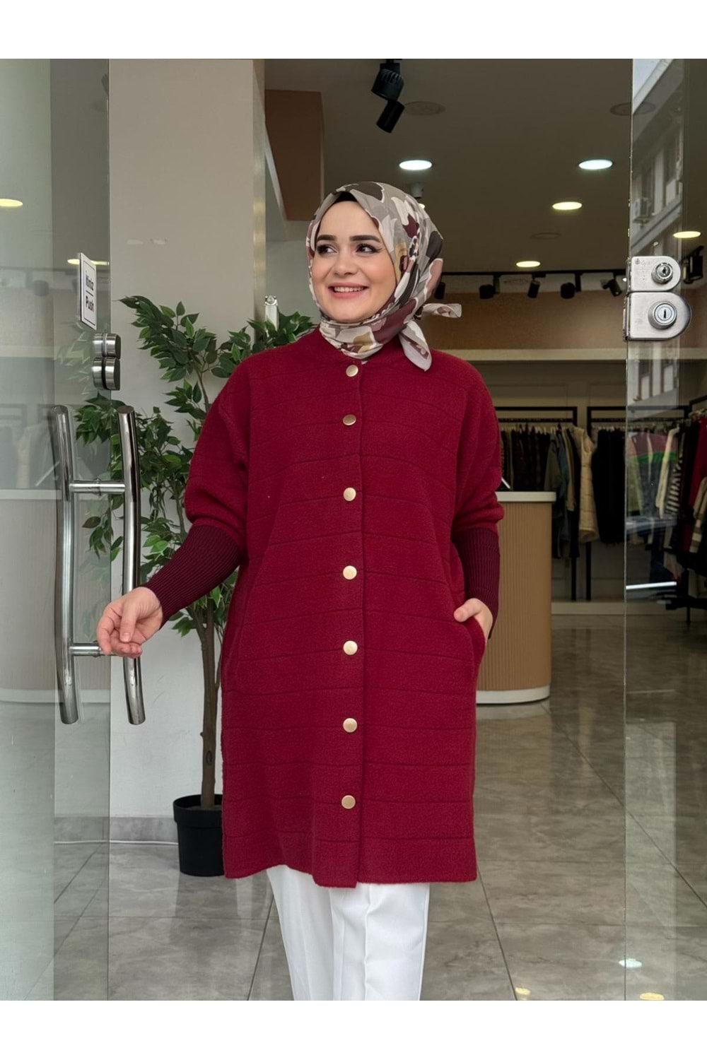 HİFA ANGORA HIRKA - BORDO - STD