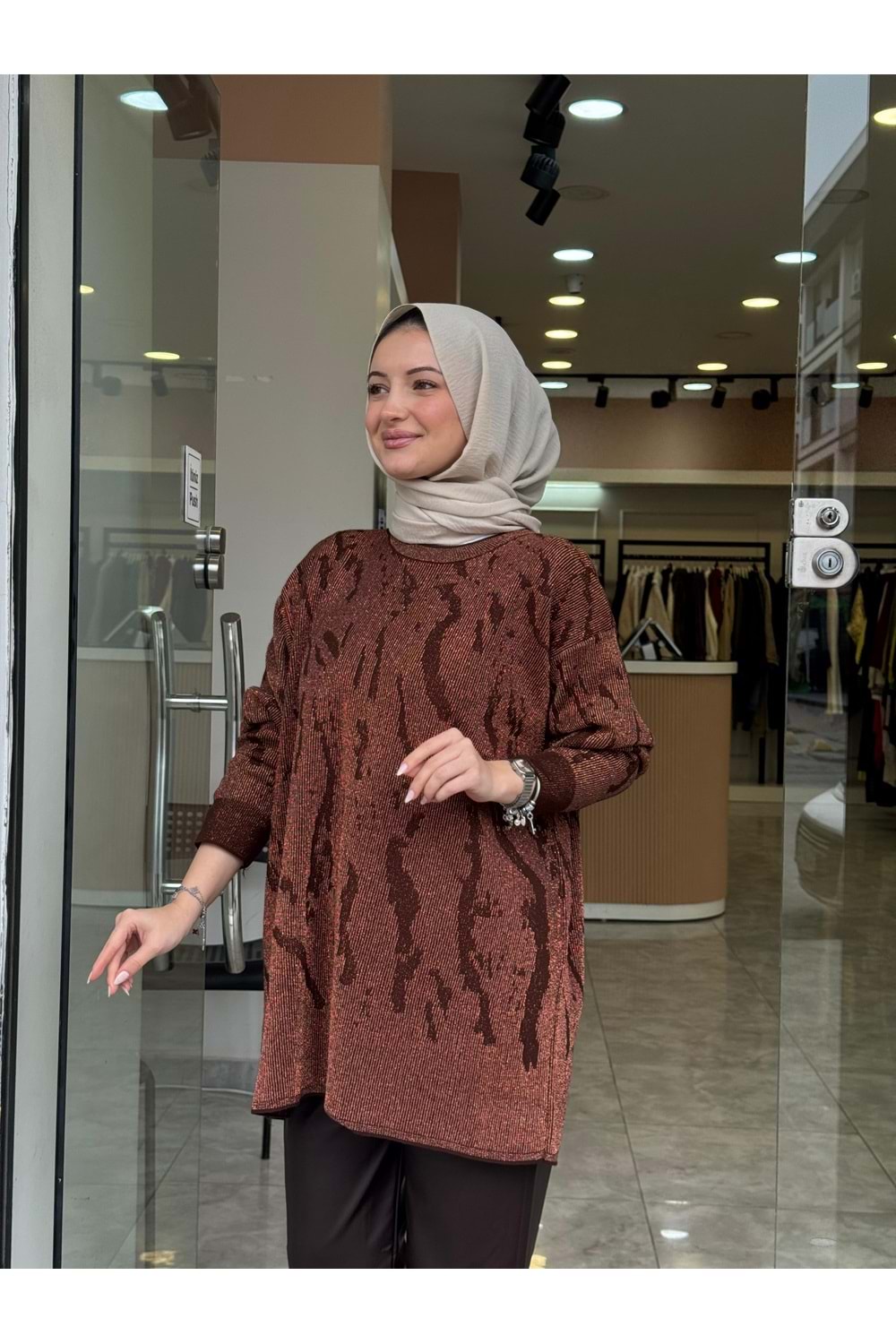 ZEBRA SİM KAZAK - KAHVERENGİ - STD