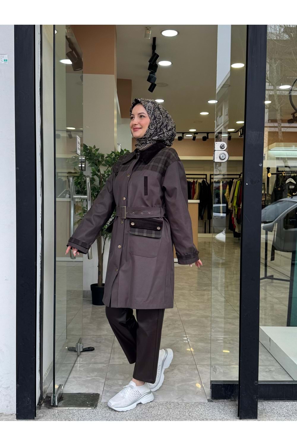 TASARIM TRENCH - KAHVERENGİ - 3