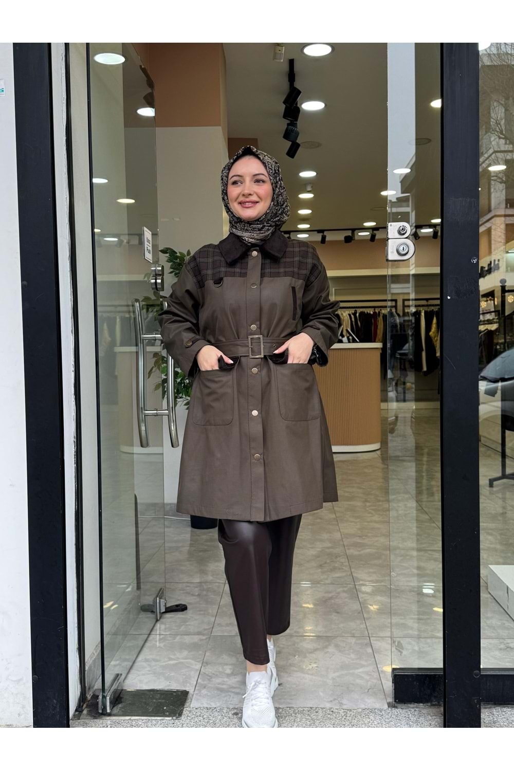 TASARIM TRENCH - YEŞİL - 1