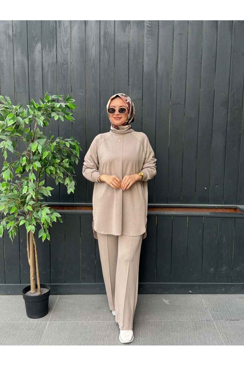 YAZ ÇİMALI TAKIM - KREM - S-M