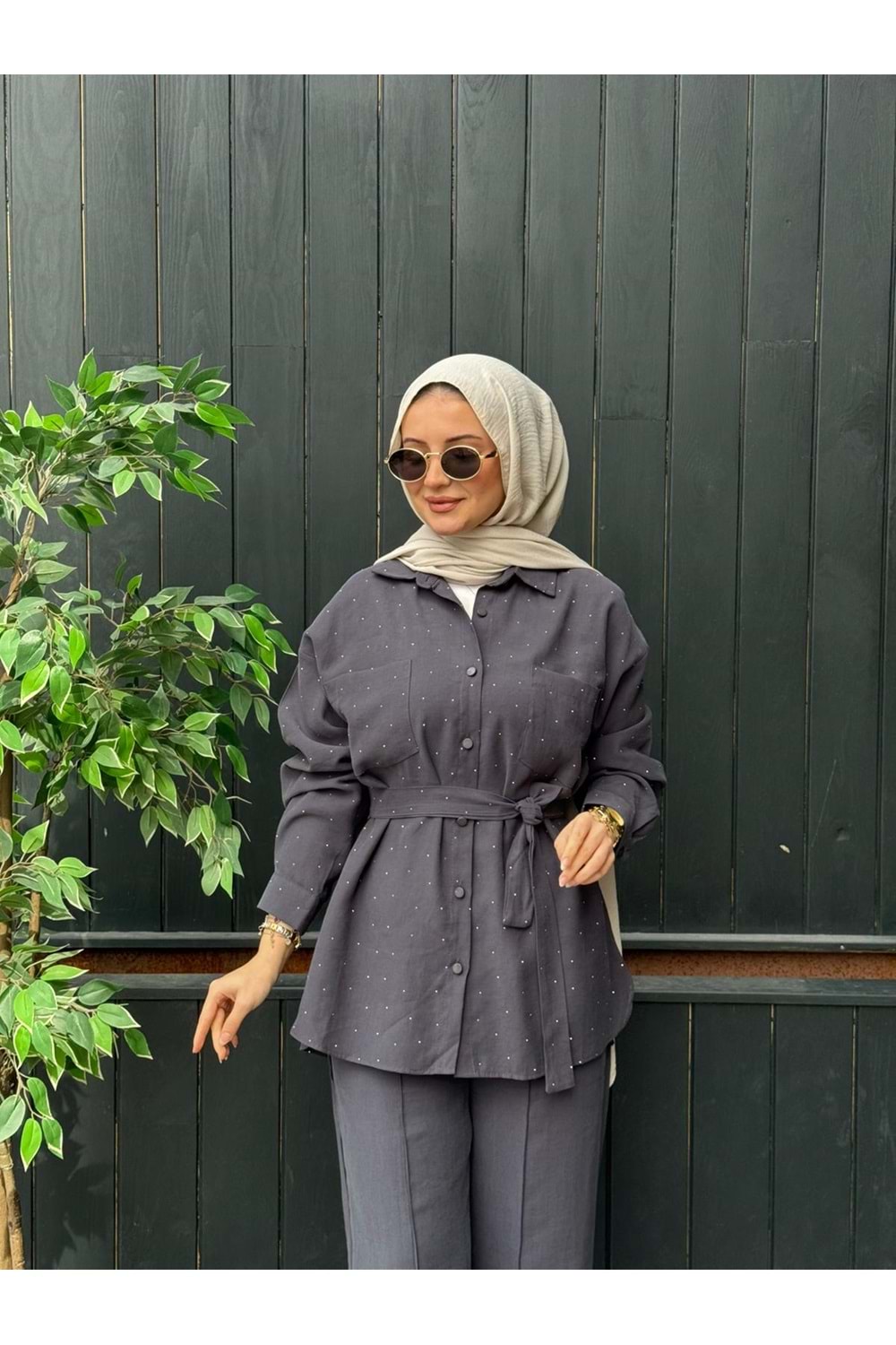 VELVET TAKIM - ANTRASİT GRİ - L-XL