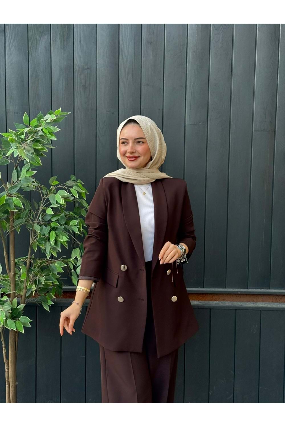 BLAZER CEKET - KAHVERENGİ - 4