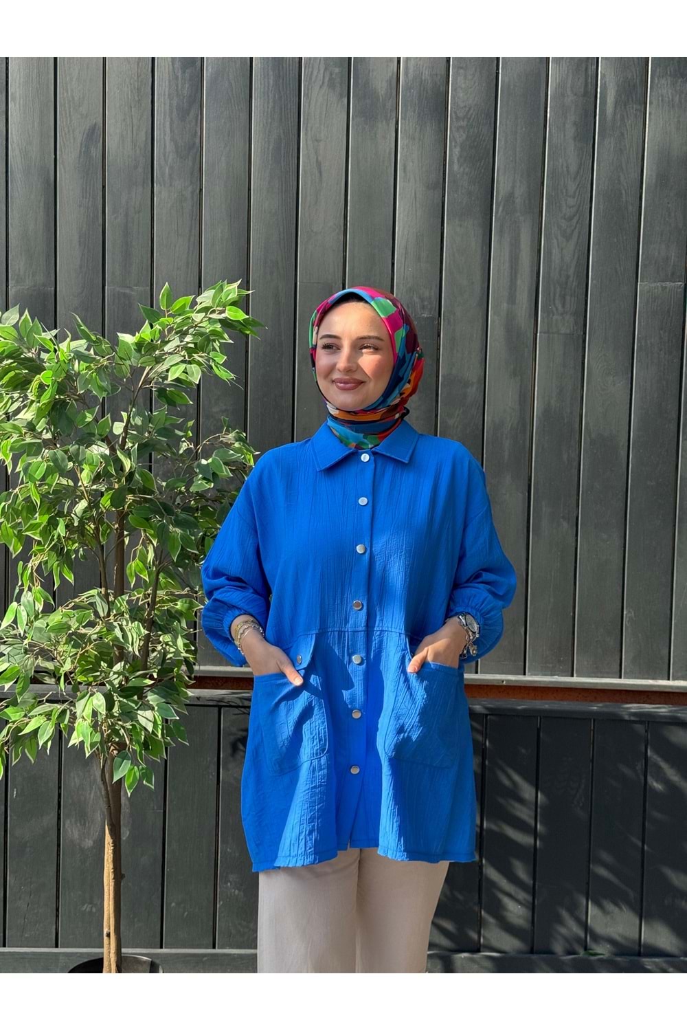 ÇİLEK KAP - SAKS MAVİSİ - 1