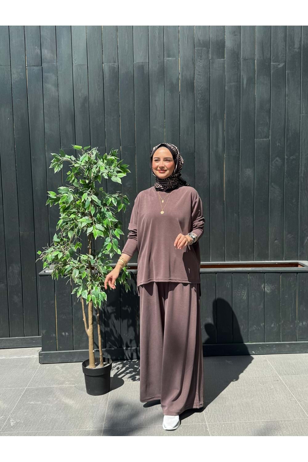 BASİC PİKE TAKIM - KAHVERENGİ - STD