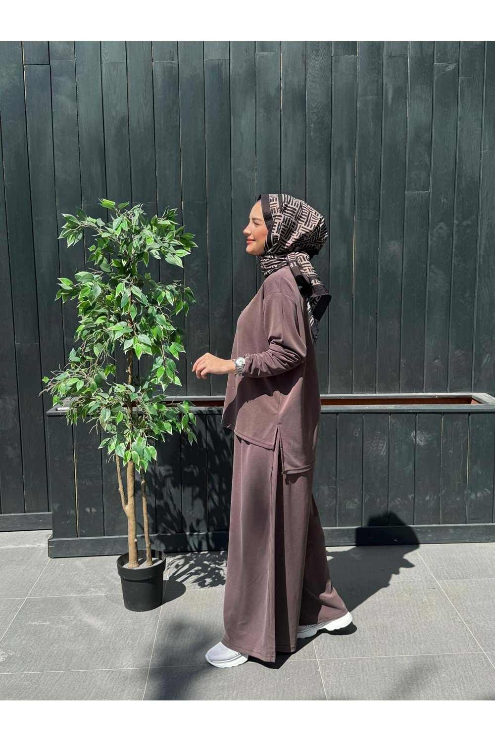 BASİC PİKE TAKIM - KAHVERENGİ - STD