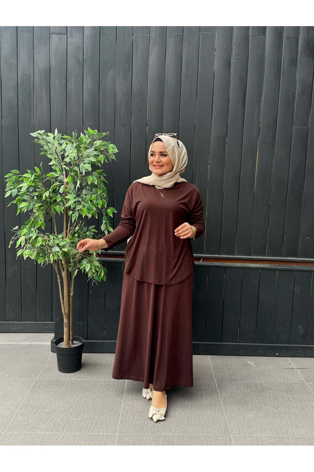 BALİ TAKIM - KAHVERENGİ - L-XL