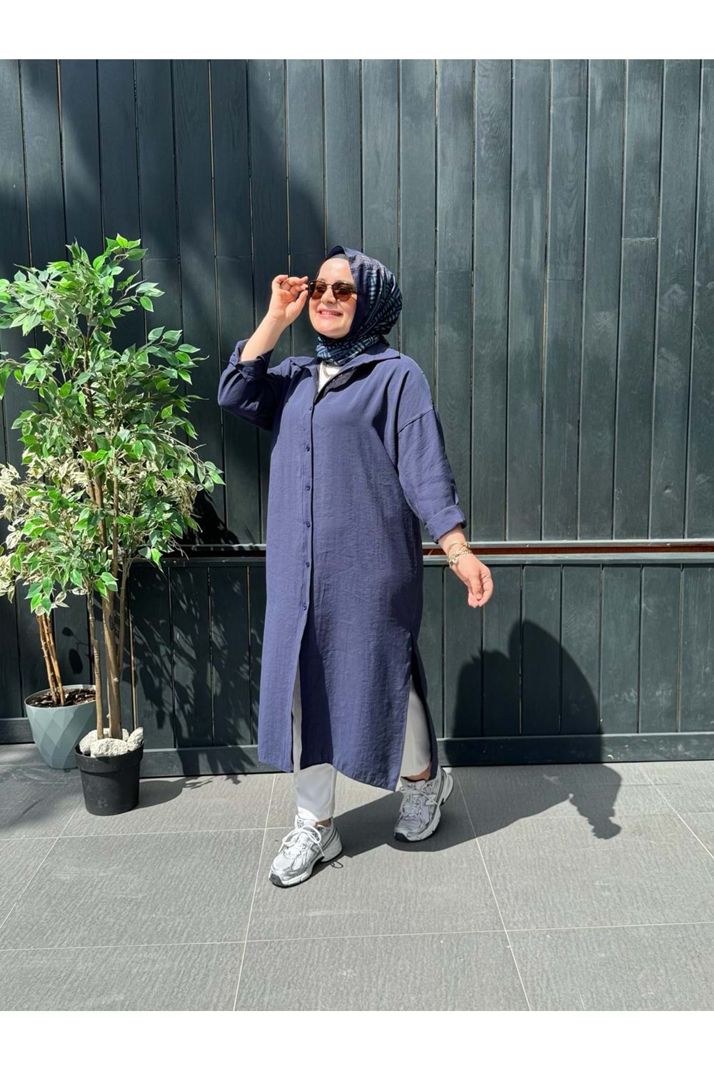 PERİ GÖMLEK - LACİVERT - STD