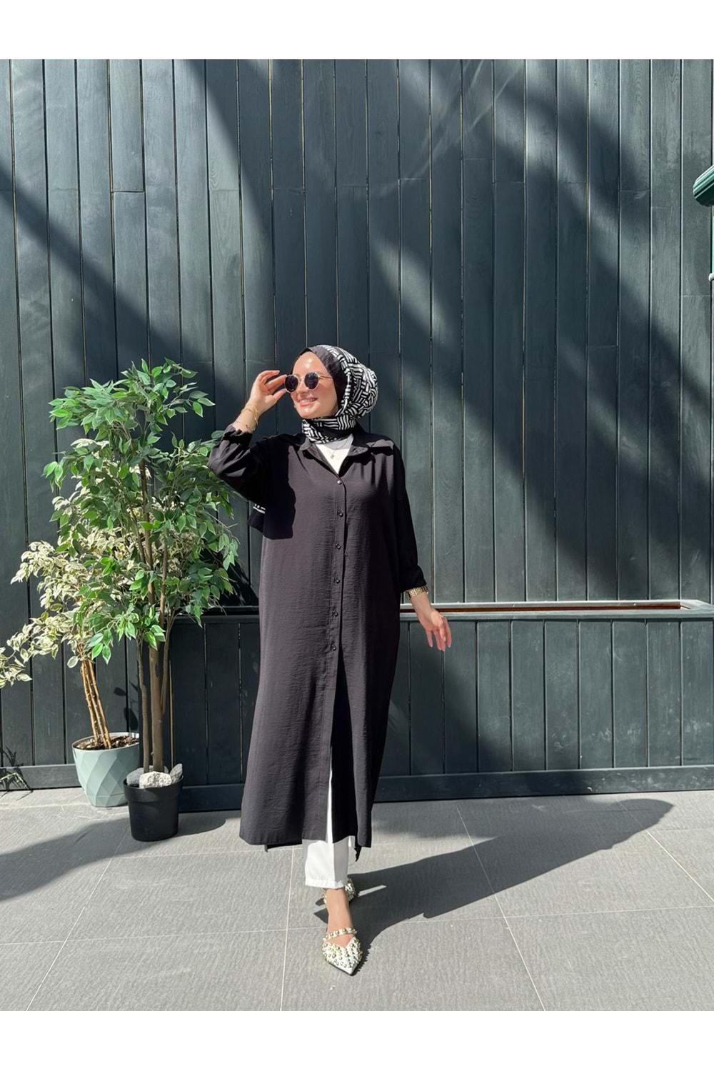 PERİ GÖMLEK - SİYAH - STD