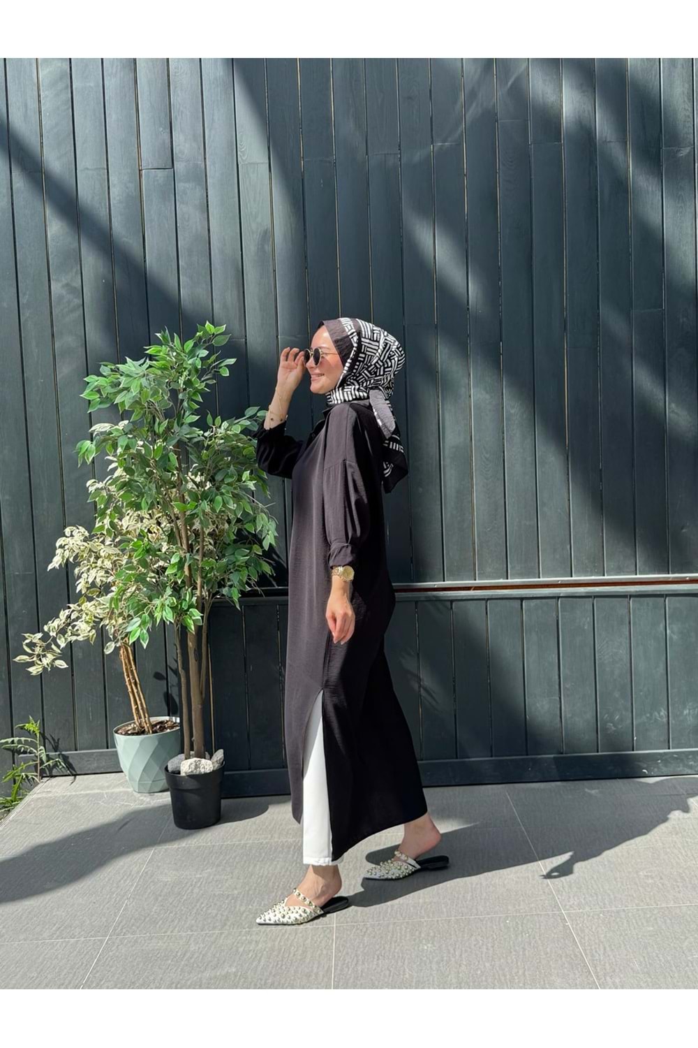 PERİ GÖMLEK - SİYAH - STD