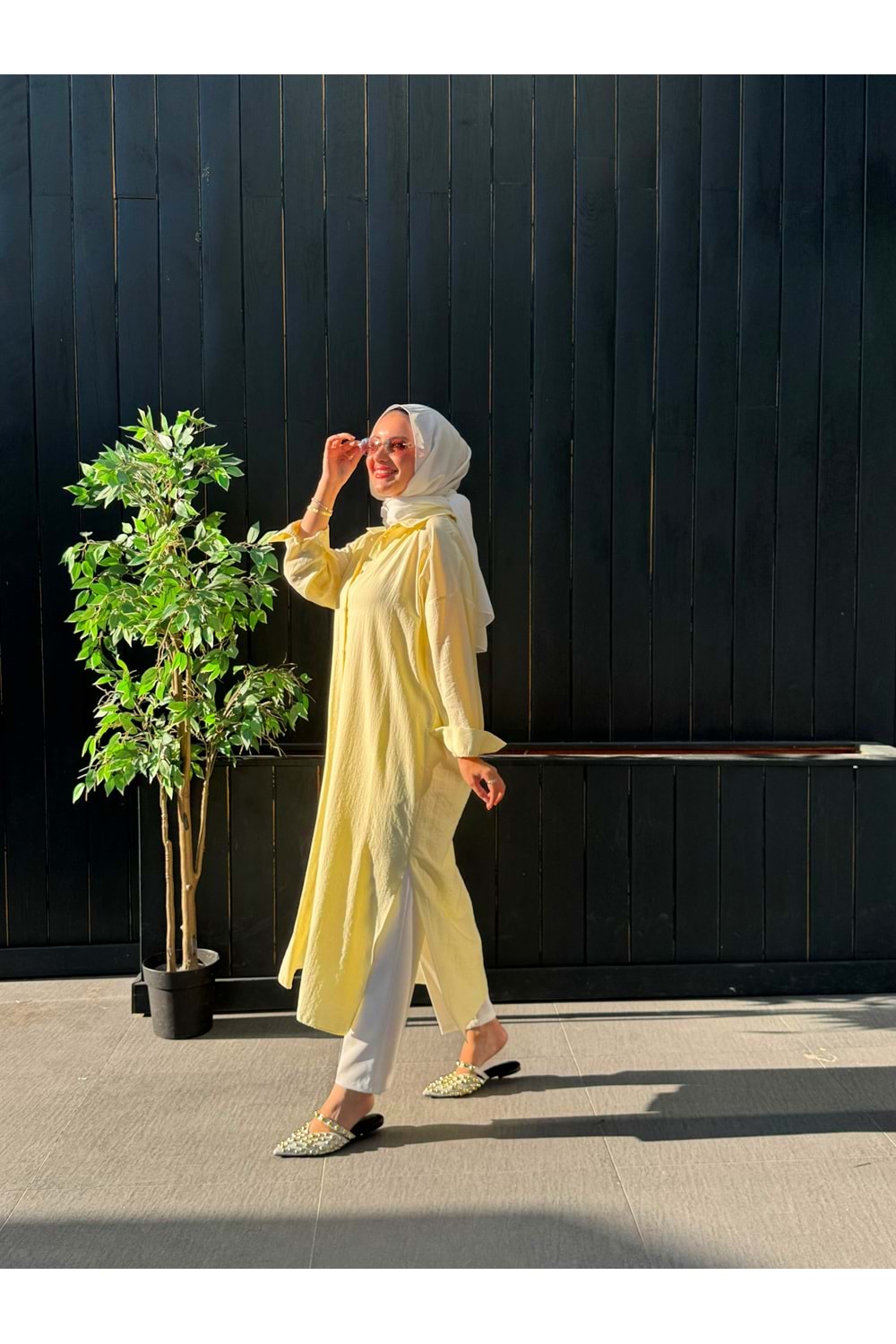 PERİ GÖMLEK - SOFT SARI - STD