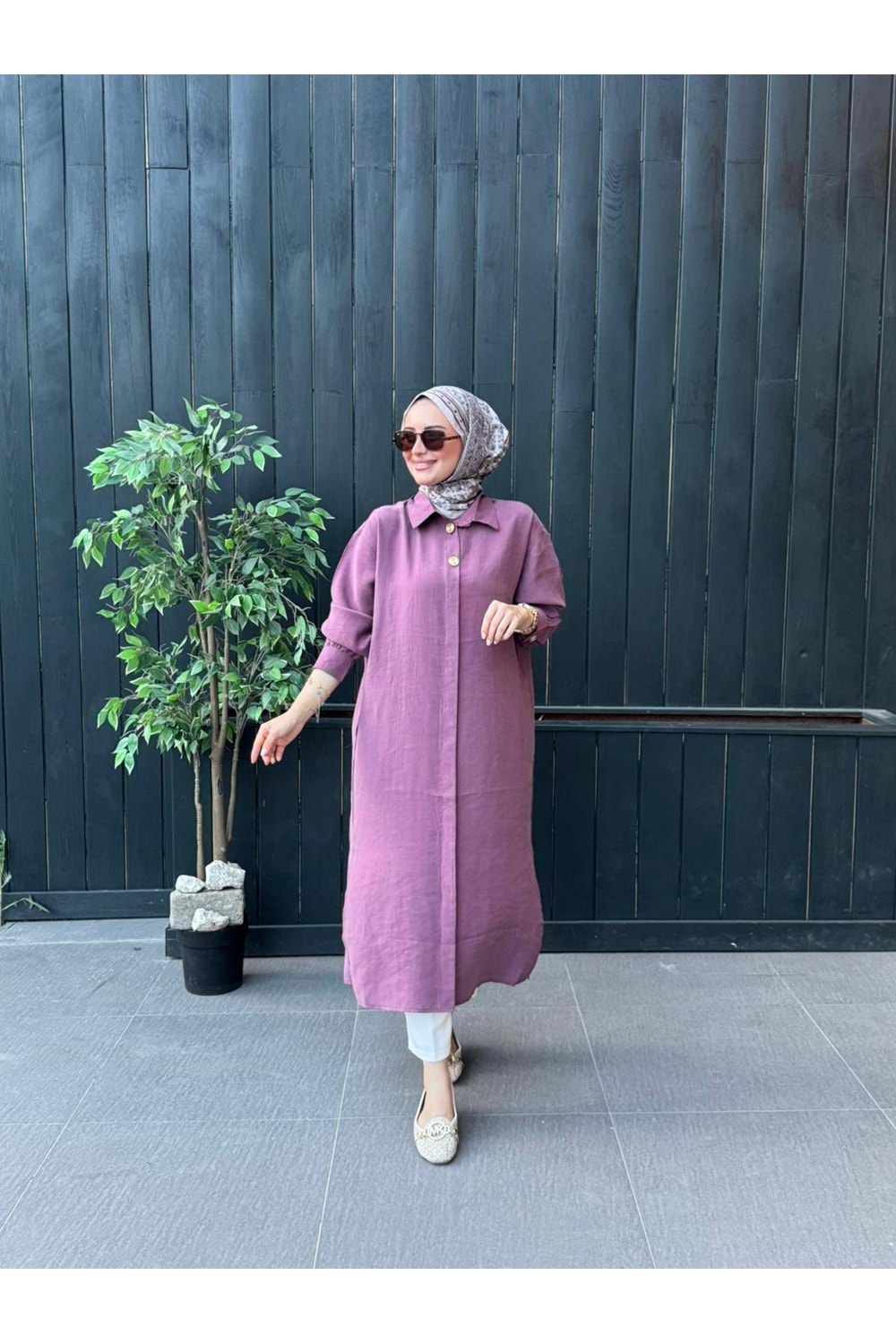 HOBİ GÖMLEK - MÜRDÜM - L-XL