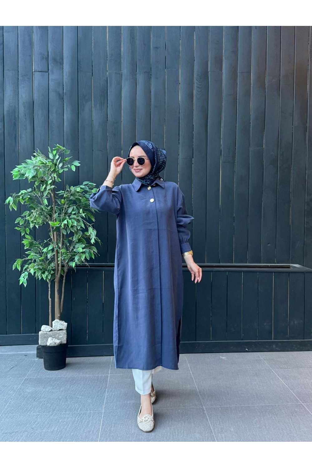 HOBİ GÖMLEK - LACİVERT - L-XL