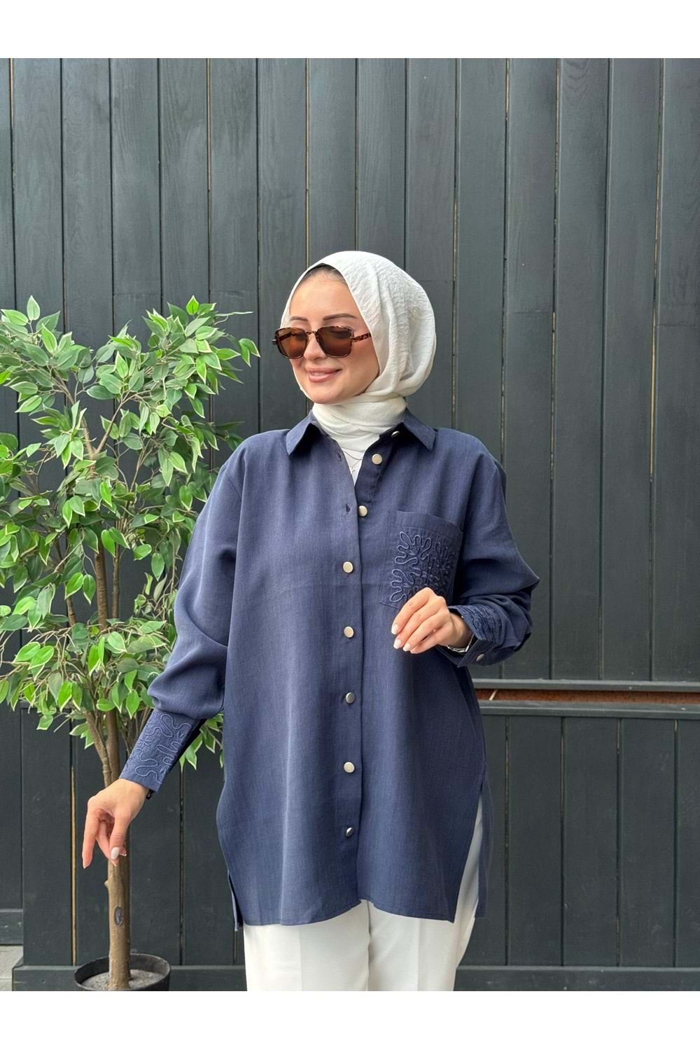 SIRMA GÖMLEK - LACİVERT - L-XL