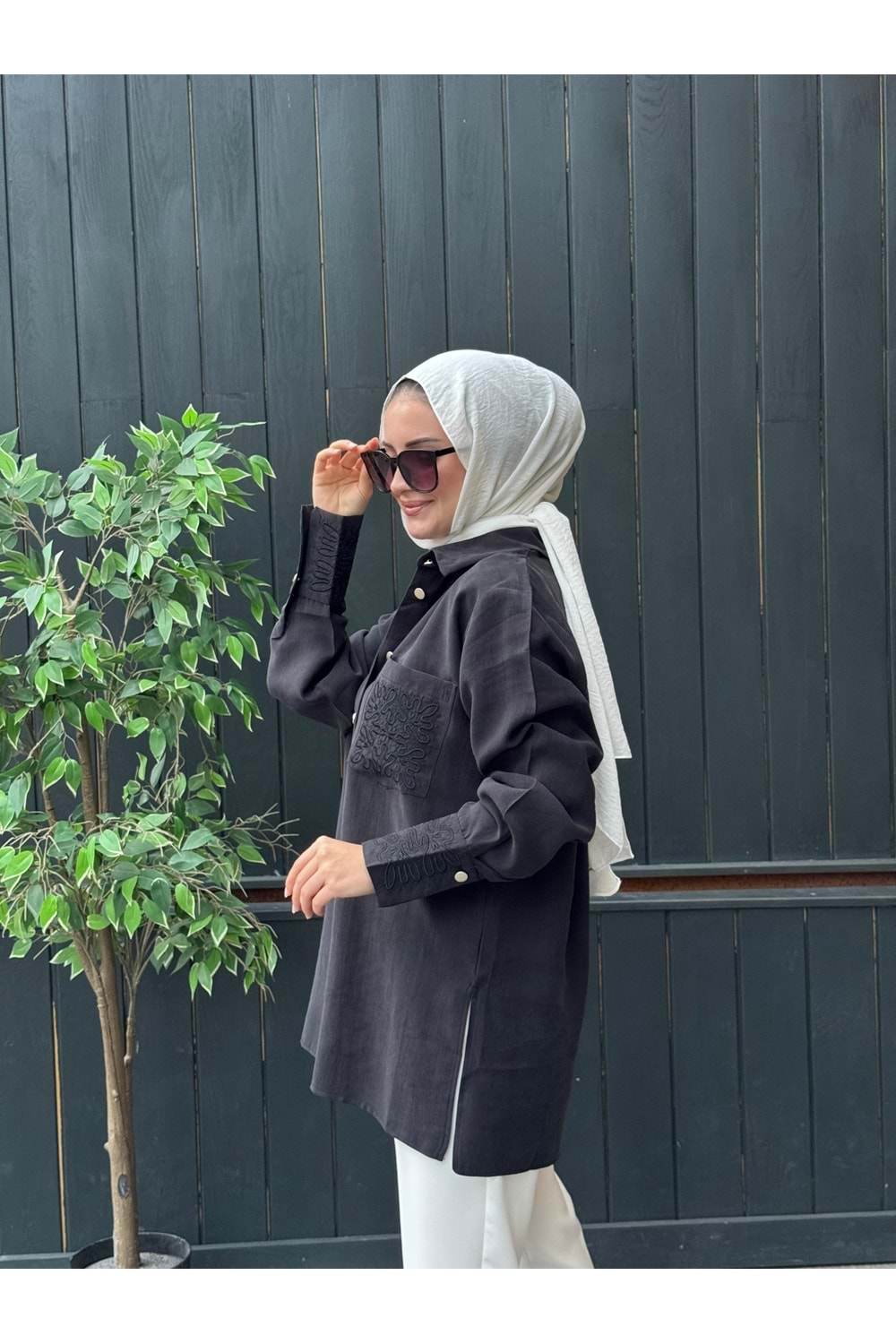 SIRMA GÖMLEK - SİYAH - L-XL