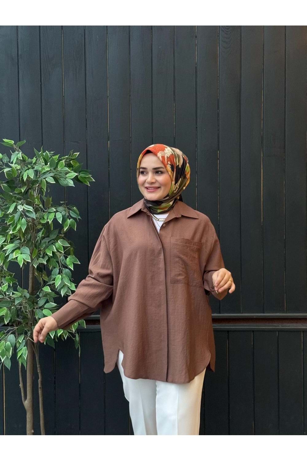 LİLYUM GÖMLEK - KAHVE - STD