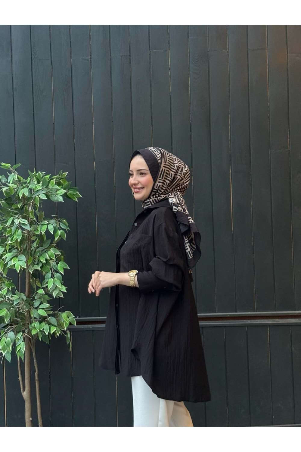 LİLYUM GÖMLEK - SİYAH - STD