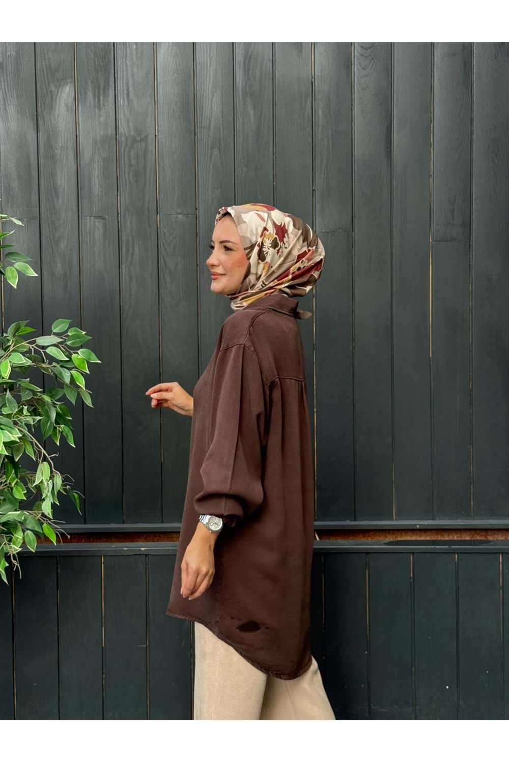 ZARİF GÖMLEK - KAHVE - 38