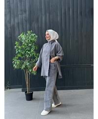 VİCTORİA TAŞLI PANTOLON - GRİ - 2