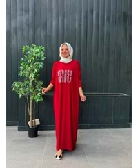 TUĞBA ELBİSE - BORDO - STD