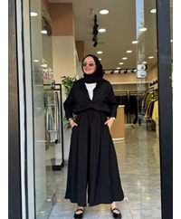 KREP PANTOLON ETEK - SİYAH - 1