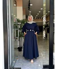 MİHRA ELBİSE - LACİVERT - 1