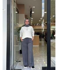 OYŞO ÇİMALI PANTOLON - ANTRASİT GRİ - S-M